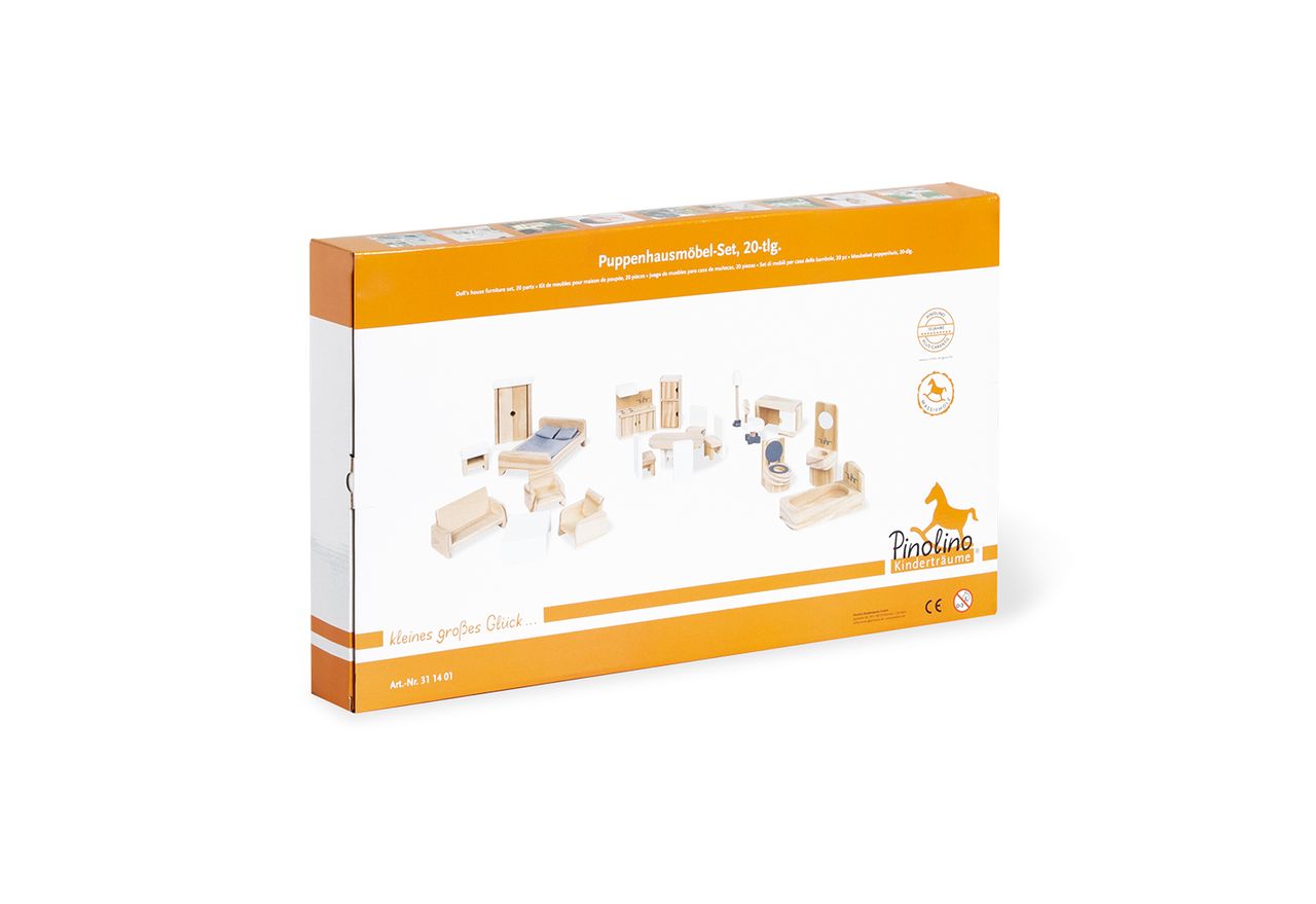Pinolino Kinderträume Pinolino Puppenhausmöbel-Set, 20-tlg.