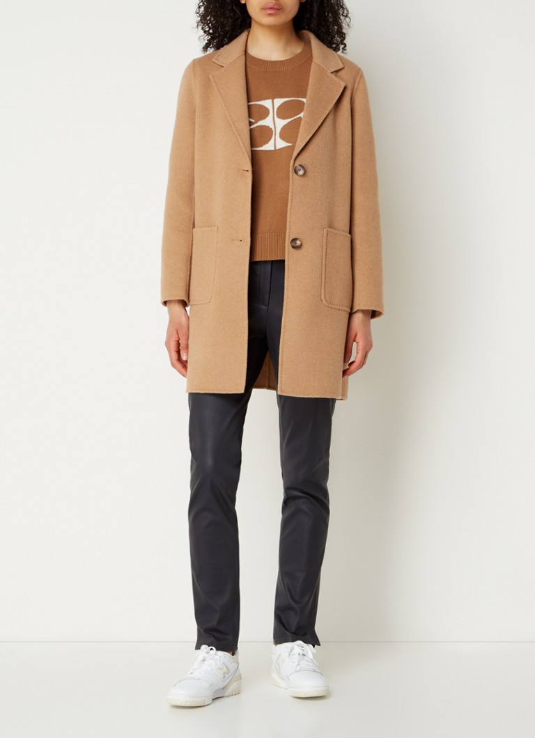 STUDIO AR by Arma Moya wool blend coat with patch pockets