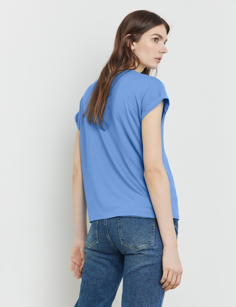Blusenshirt mit Chiffon-Layer