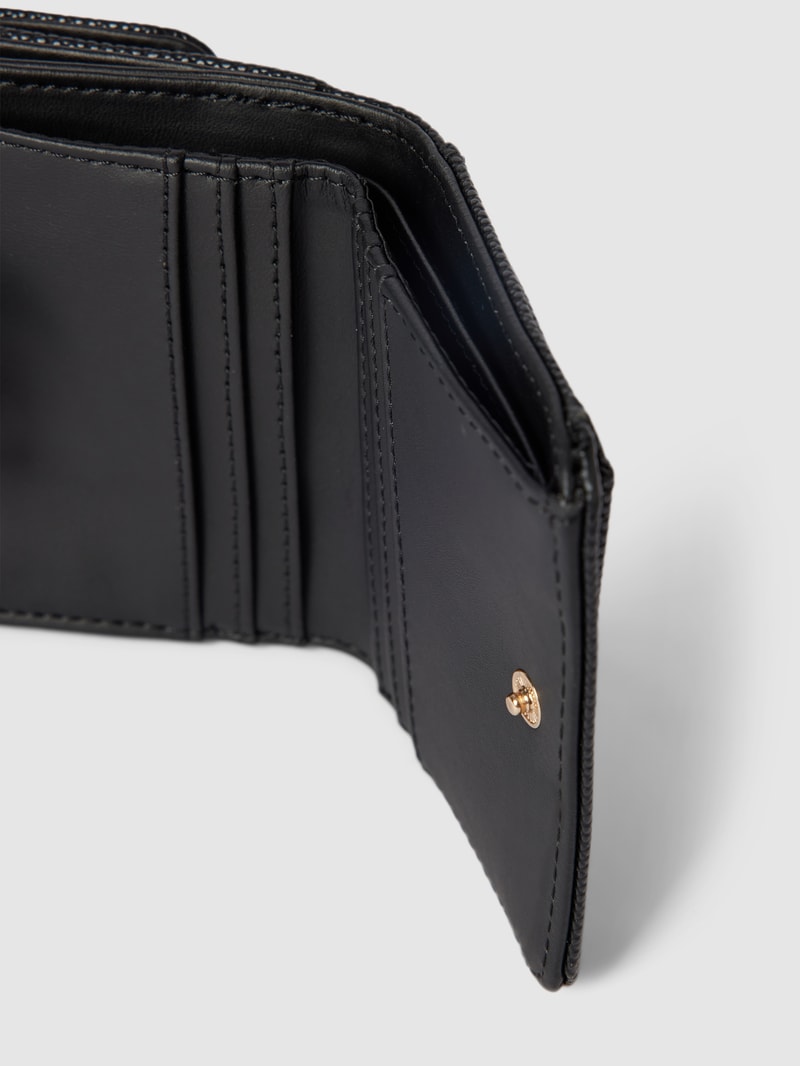 Portemonnaie mit Label-Details Modell 'LAUREL' in schwarz