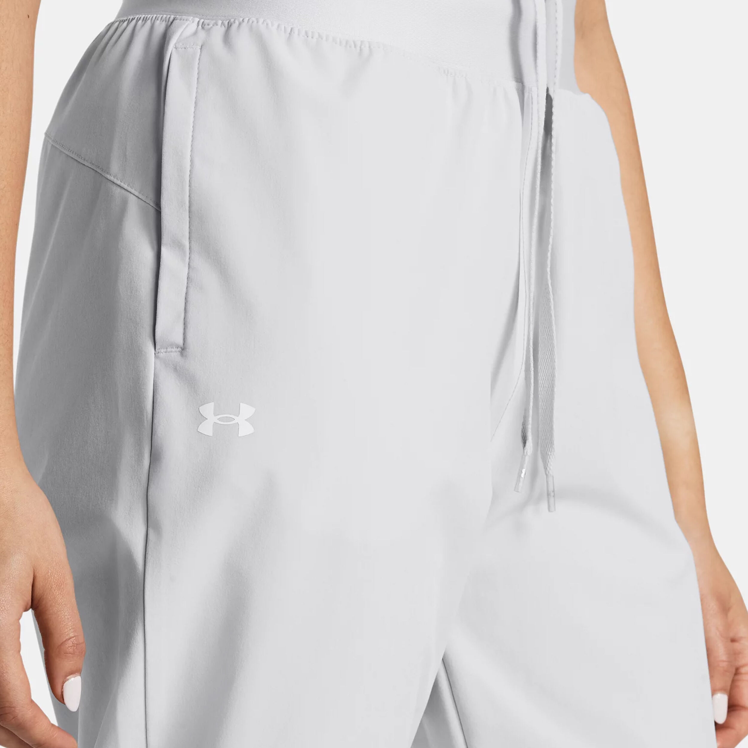 High Rise Woven Trainingshose Damen - Grau