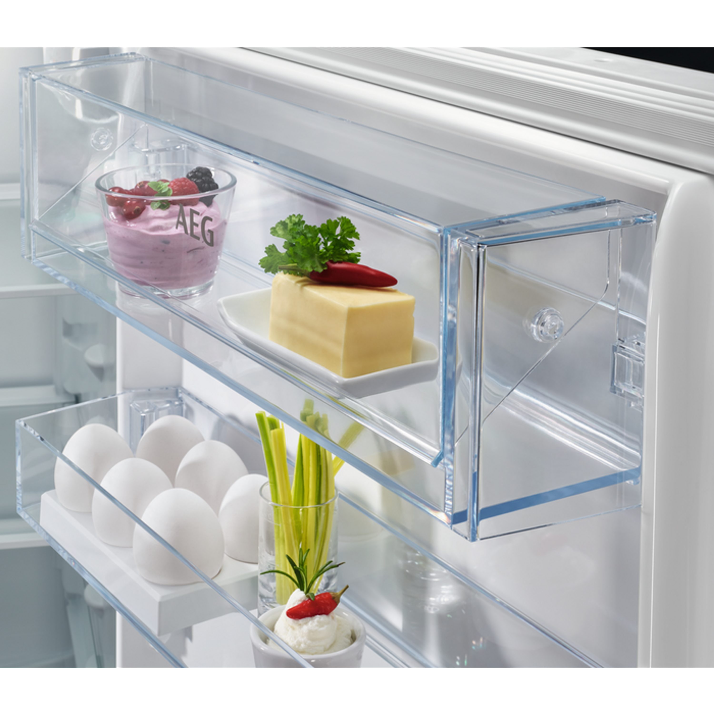 AEG Einbaukühlgefrierkombination NSC6N181ES, 177 cm hoch, 55 cm breit, Serie 6000, TwinTech, Einbau, 1780 mm, 257 l, NoFrost, Schlepptür