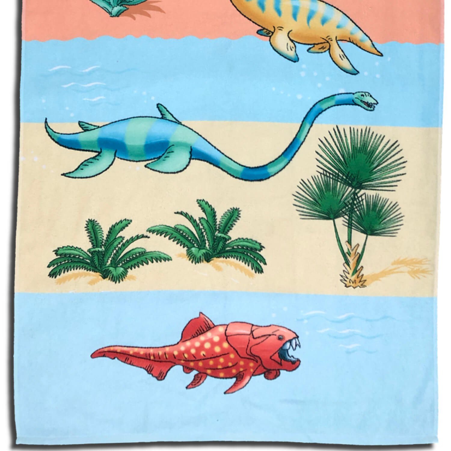 ESPiCO Strandtuch Dino Urzeit, Frottee-Velour (1-St), Dinosaurier, Flugsaurier, Fischsaurier