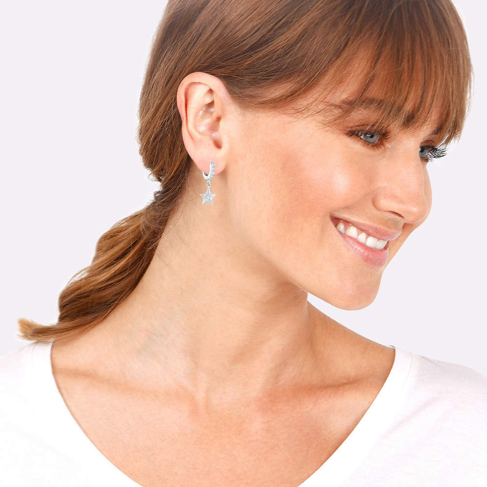 Elli Elli by Julie & Grace Boucles d'Oreilles Pendentif Femme Etoile Lune Astro Tendan Boucles d'oreilles