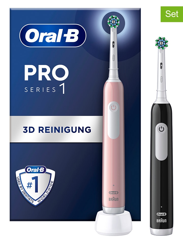 Oral-B 2tlg. Set: Elektr. Zahnbürsten 