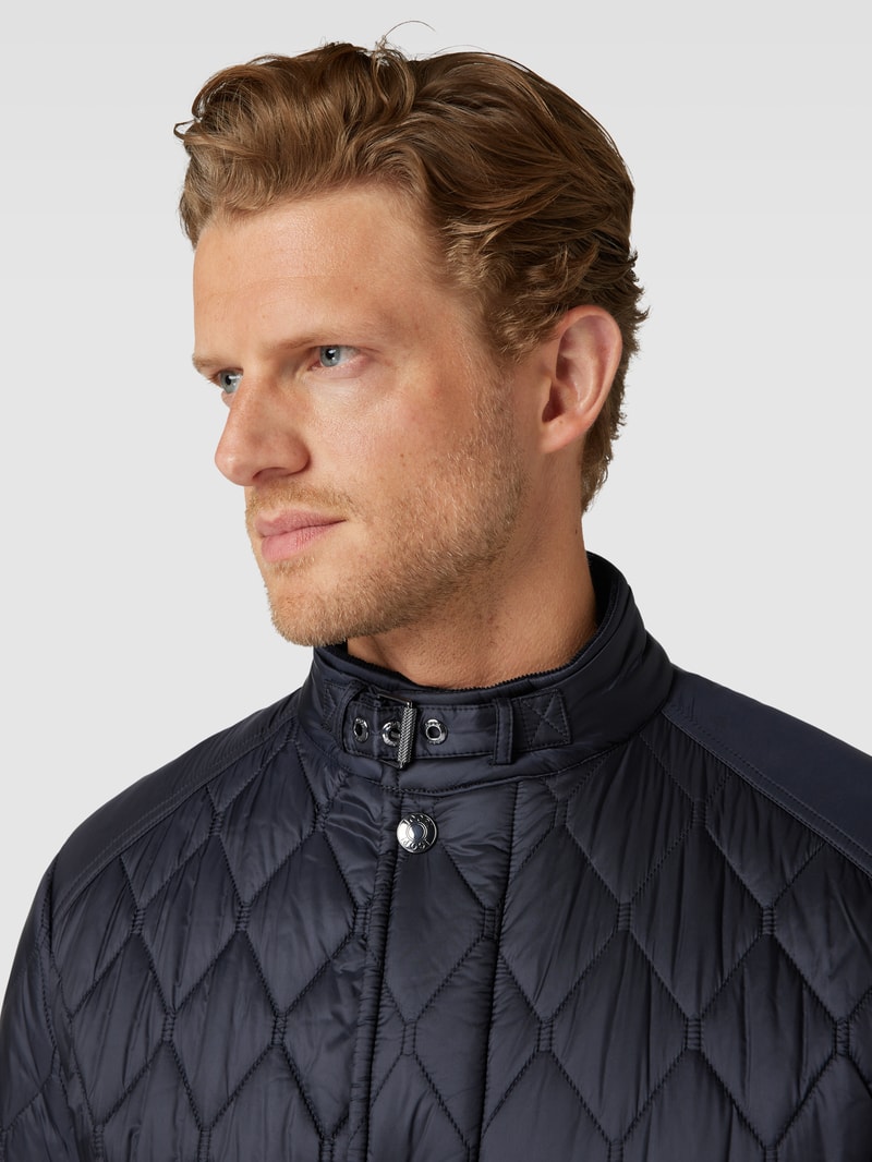 Steppjacke mit Stehkragen Modell 'Clayson' in marineblau