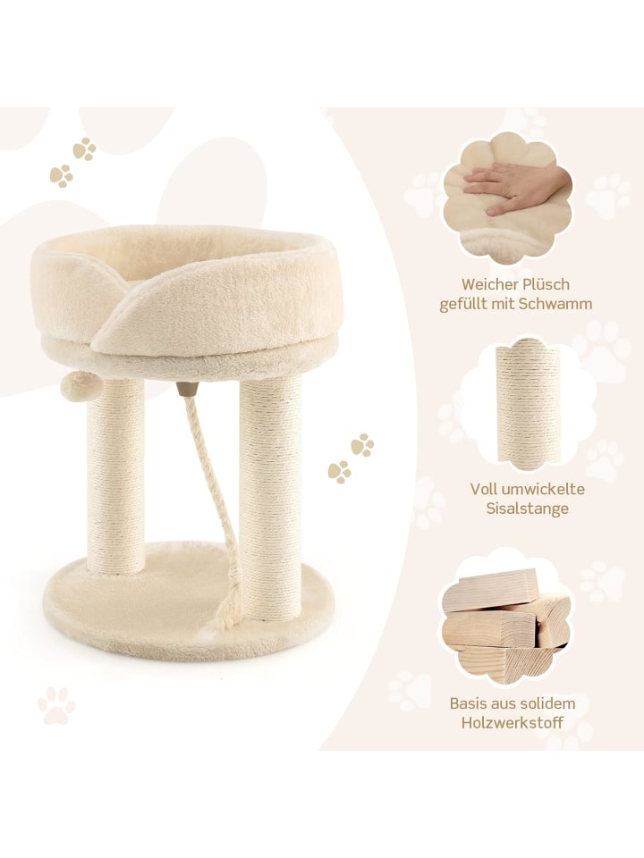 COSTWAY 4in1 Katzenbaum in Beige günstig kaufen 40 cm