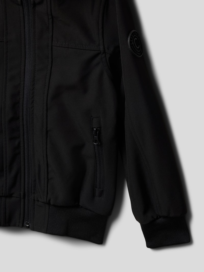 Jacke mit Label-Detail Modell 'cassery' in schwarz