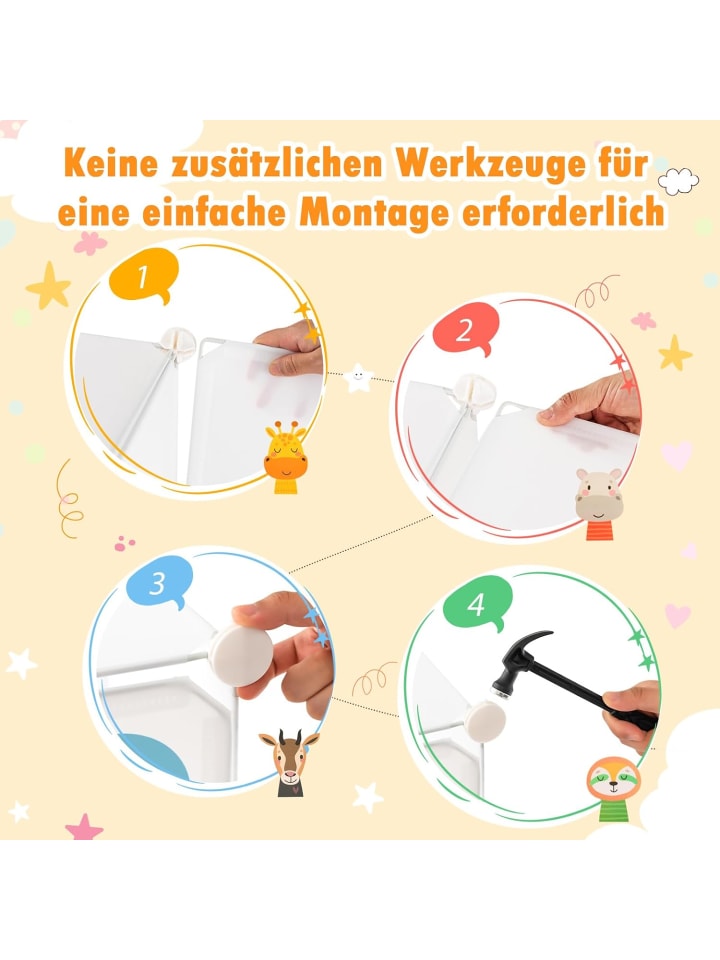 COSTWAY Regalsystem mit 8 Würfeln in Weiß günstig kaufen onesize
