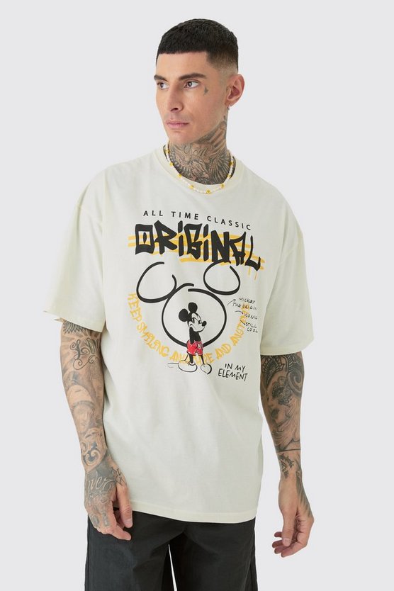 Tall Oversize T-Shirt mit lizenziertem Mickey Mouse Print
