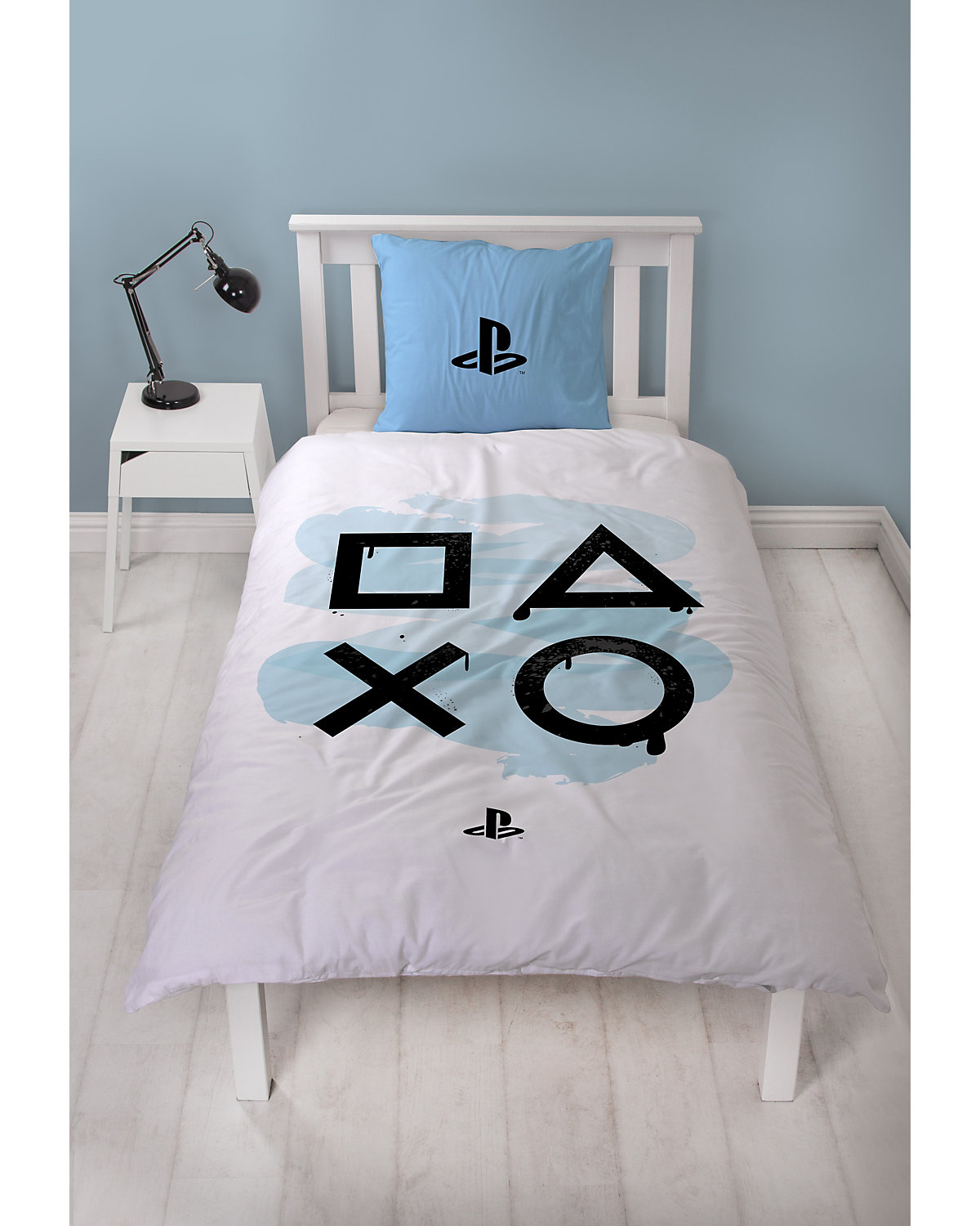 Bettwäsche Jungen und Mädchen PlayStation Gaming, Biber, 135 x 200 cm + 80 x 80 cm