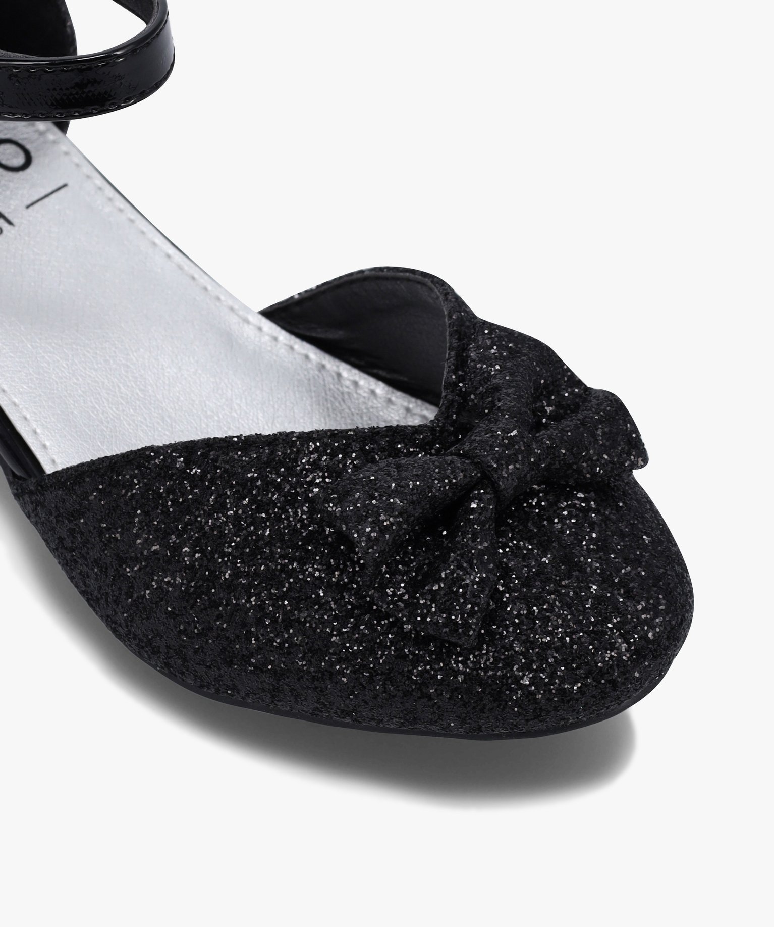 Babies fille à talon dessus pailleté avec n?ud décoratif noir | GEMO