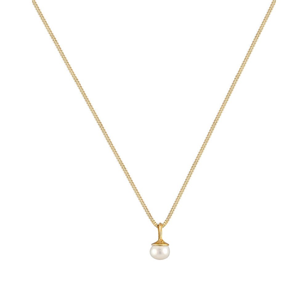 Elli Elli Collier Pendentif pour dames Perle de culture d'eau douce Minimal en argent  collier