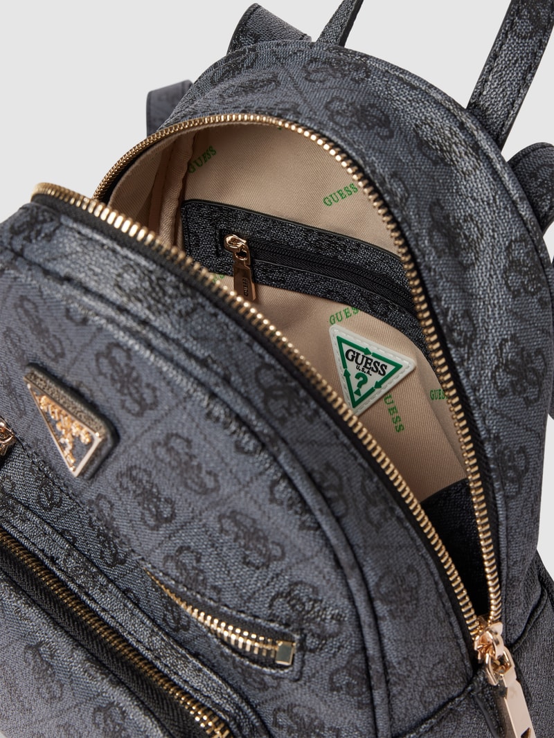 Rucksack mit Allover-Logo-Details Modell 'ECO ELEMENTS' in anthrazit