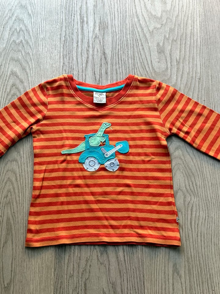 Frugi Frugi Longsleeve Dino Orange günstig kaufen 104/110