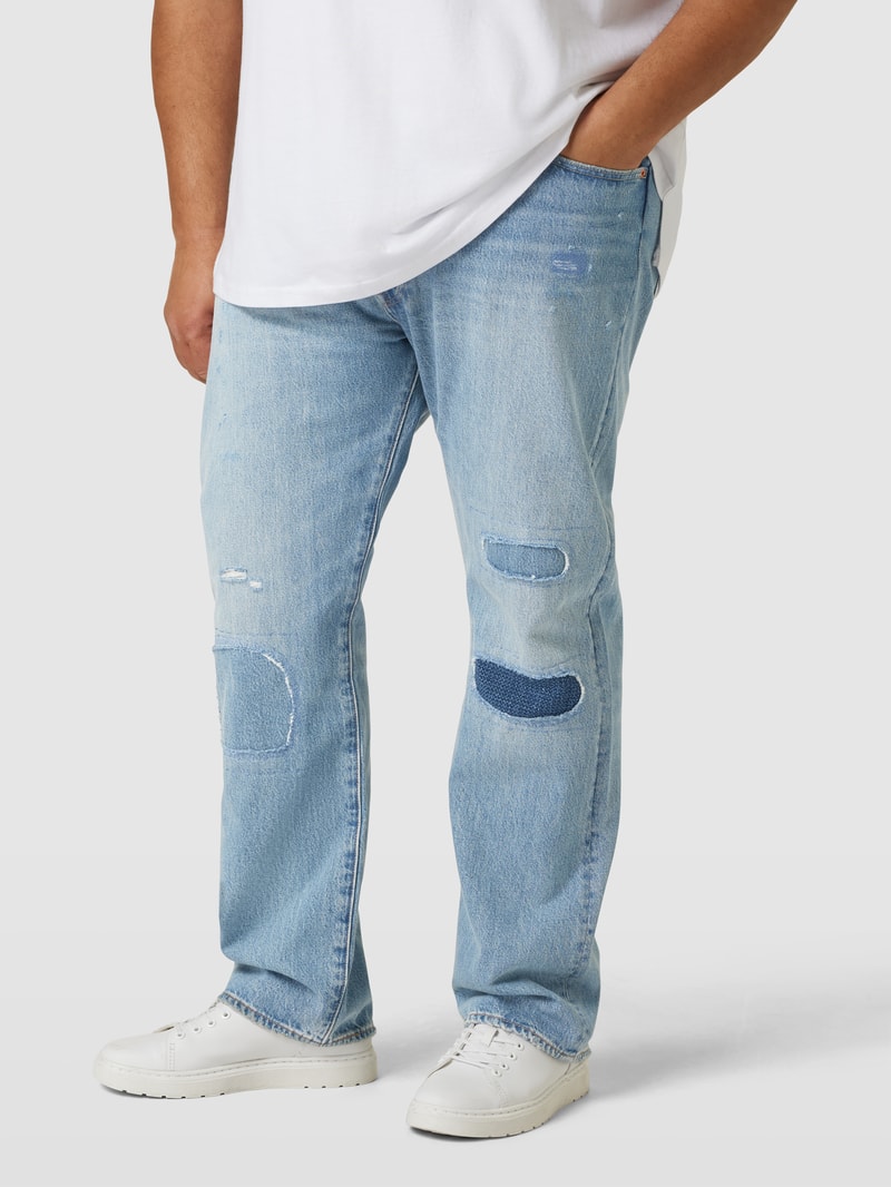 PLUS SIZE Jeans mit Label-Patch in jeans