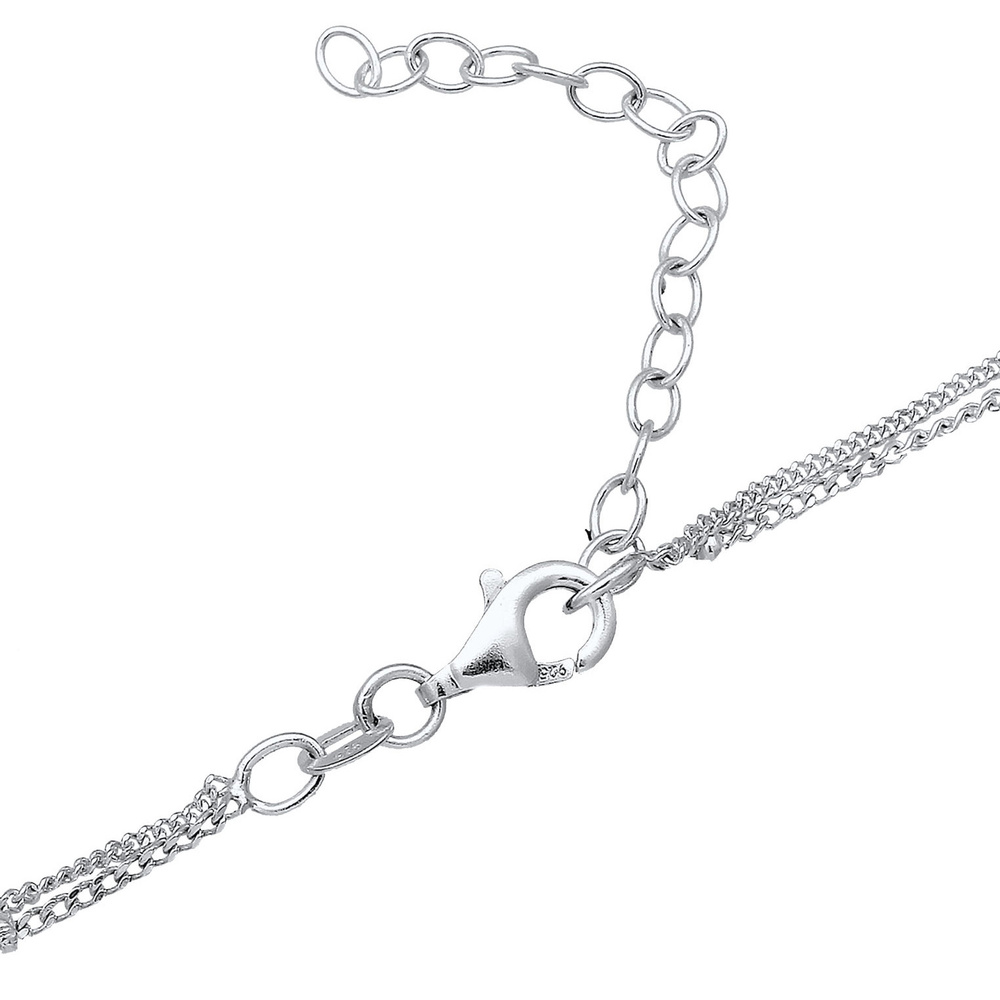 Elli Elli Collier Femmes Choker Boule Couches Tendance avec Opale Synthétique en Argen collier