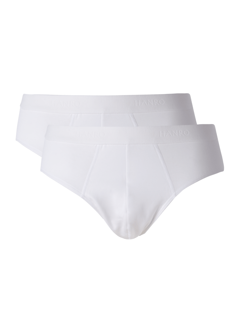 Slip mit Label-Details im 2er-Pack in weiß