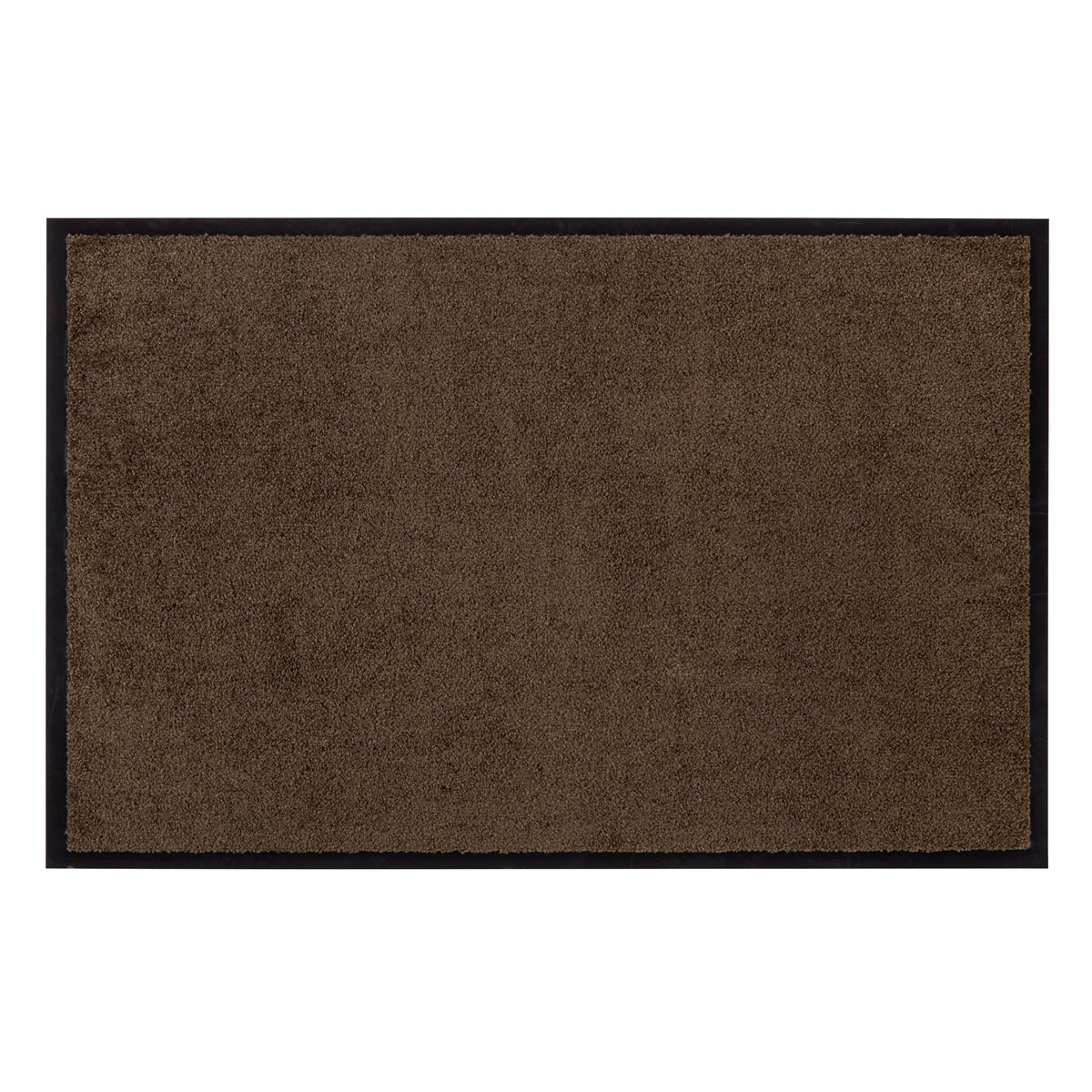 HOMCOM Fußmatte waschbar Gummiumrandung Teak 180 x 120 x 0,5 cm