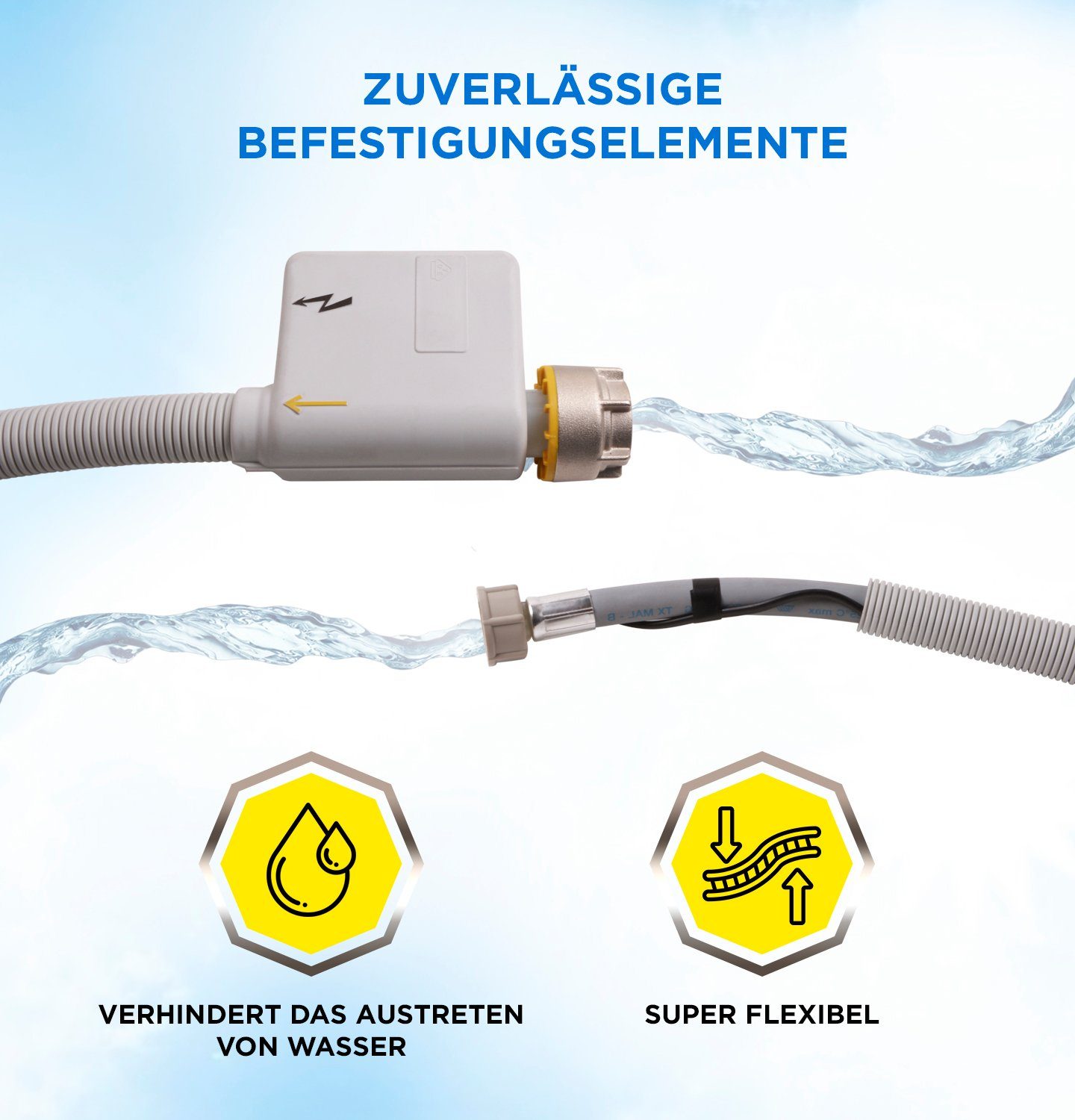 VIOKS Zulaufschlauch Aquastopschlauch Ersatz für Miele 4622714, 2,2 m für Waschmaschine Waschtrockner