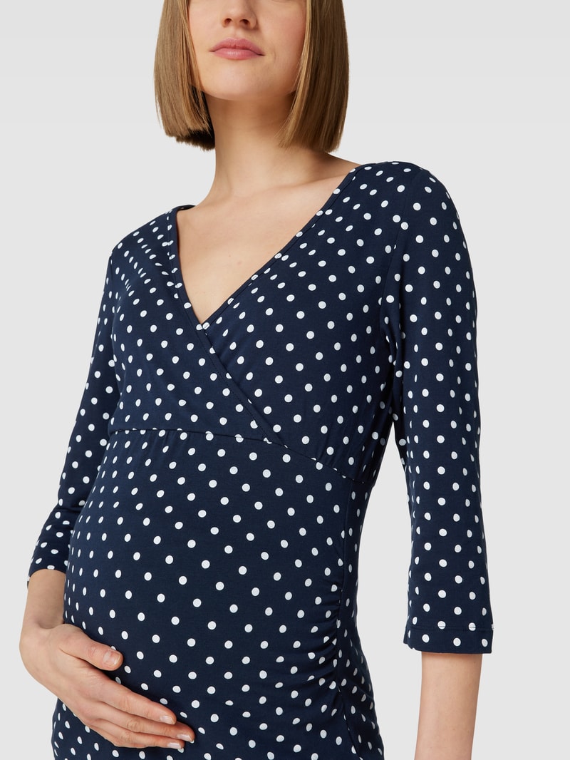 Umstands-Pyjama mit 3/4-Arm und Stillfunktion in marineblau
