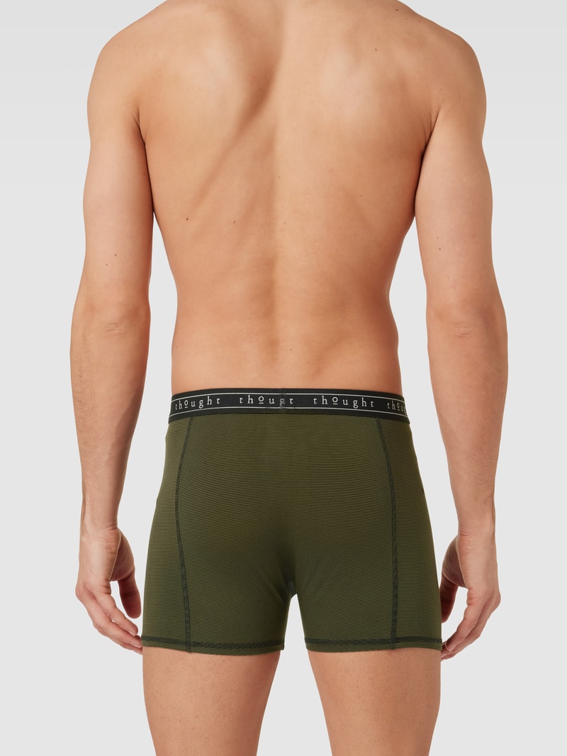 Trunks mit Streifenmuster Modell 'Michael Bamboo' in khaki