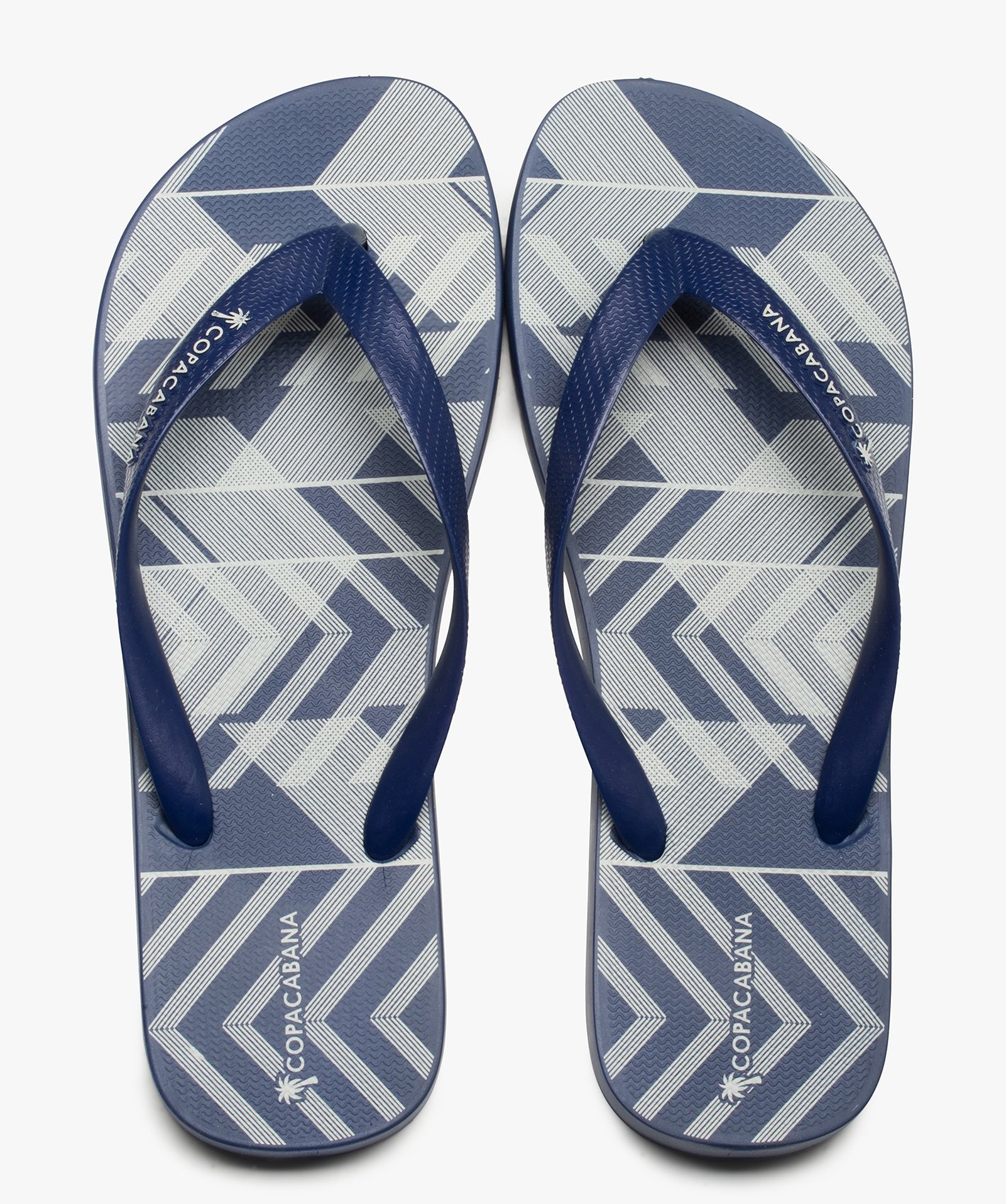 Tongs homme à motifs graphiques - Copacabana bleu | GEMO
