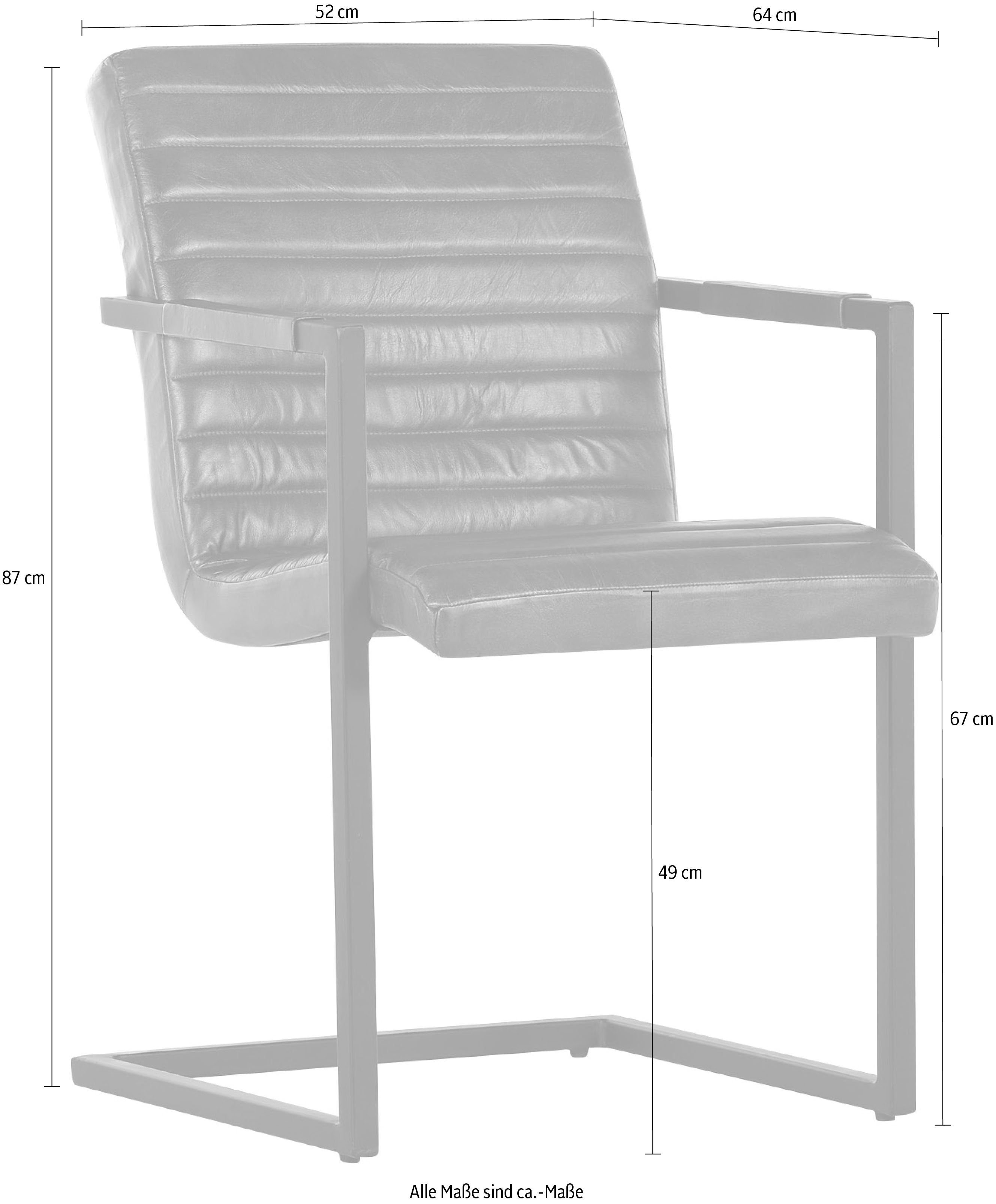 Gutmann Factory Freischwinger Barcelona (Set, 2 St), in Leder