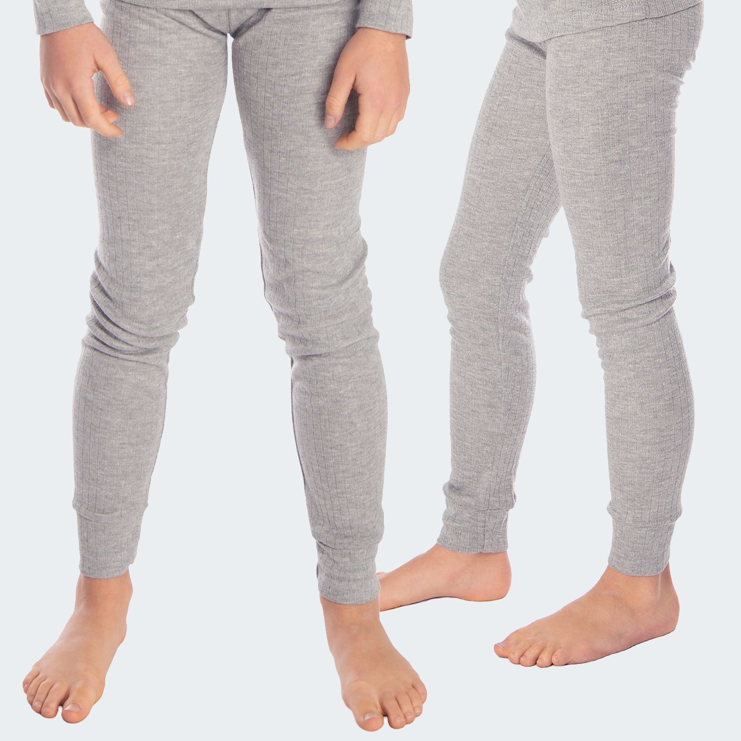 Black Snake Cuddle Grau 2er-Pack Kinder Thermounterhose