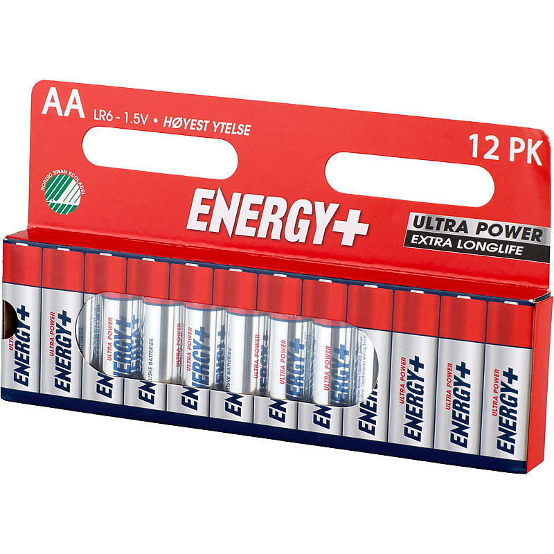 Energy Batteri AA 12-pk, ultra power, Energy