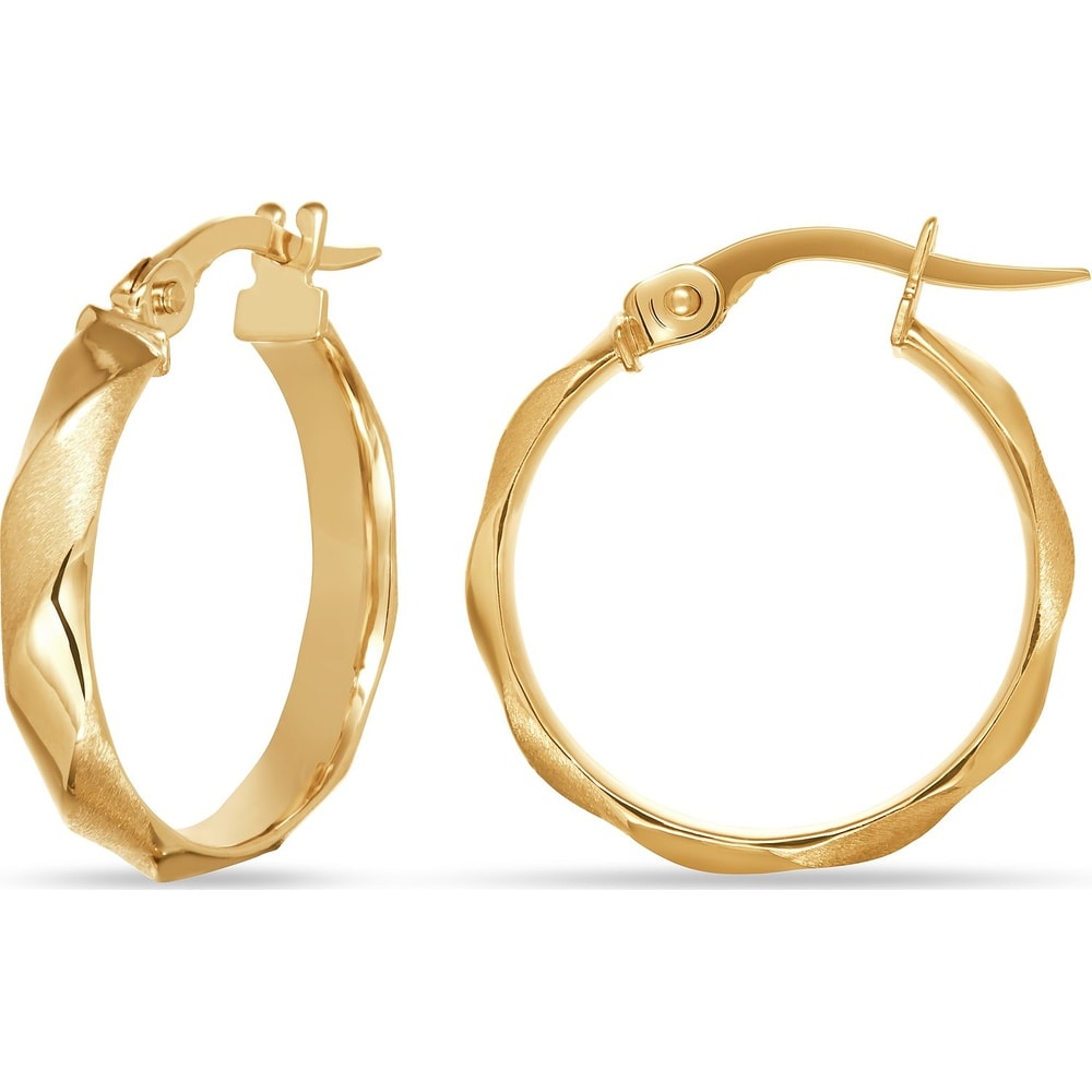 FAVS Créoles 375 Or jaune Boucles d'oreilles