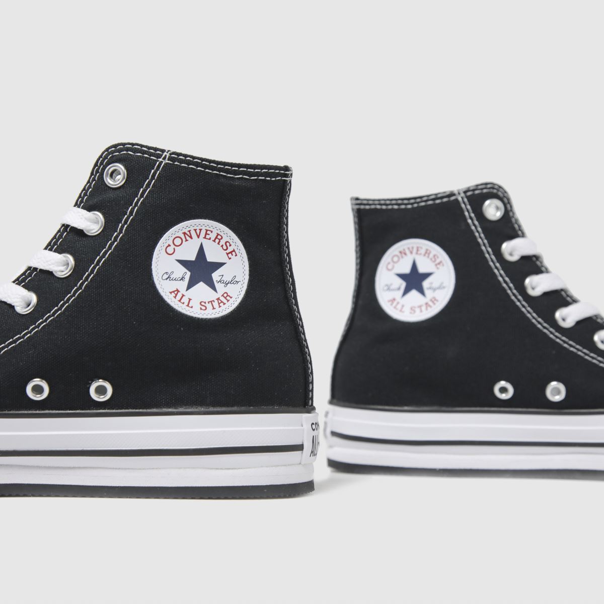 Converse svarta all star eva lift hi flickor ungdomsskor