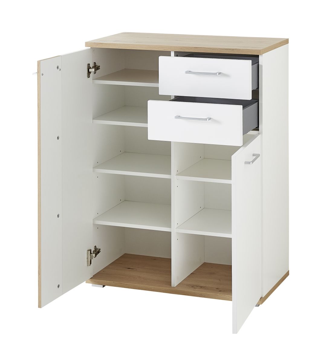 Schuhschrank Signo II Weiß Artisan Eiche Nb.