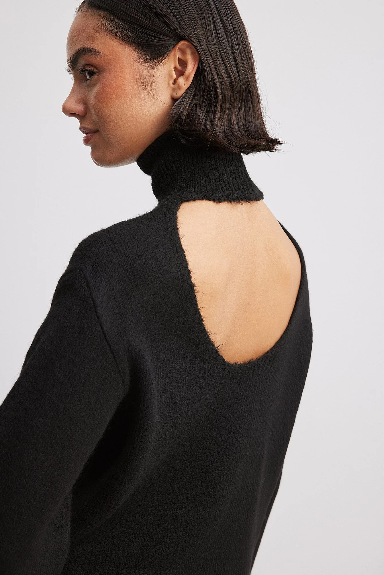 Gestrickter Polo-Pullover mit Ausschnitt