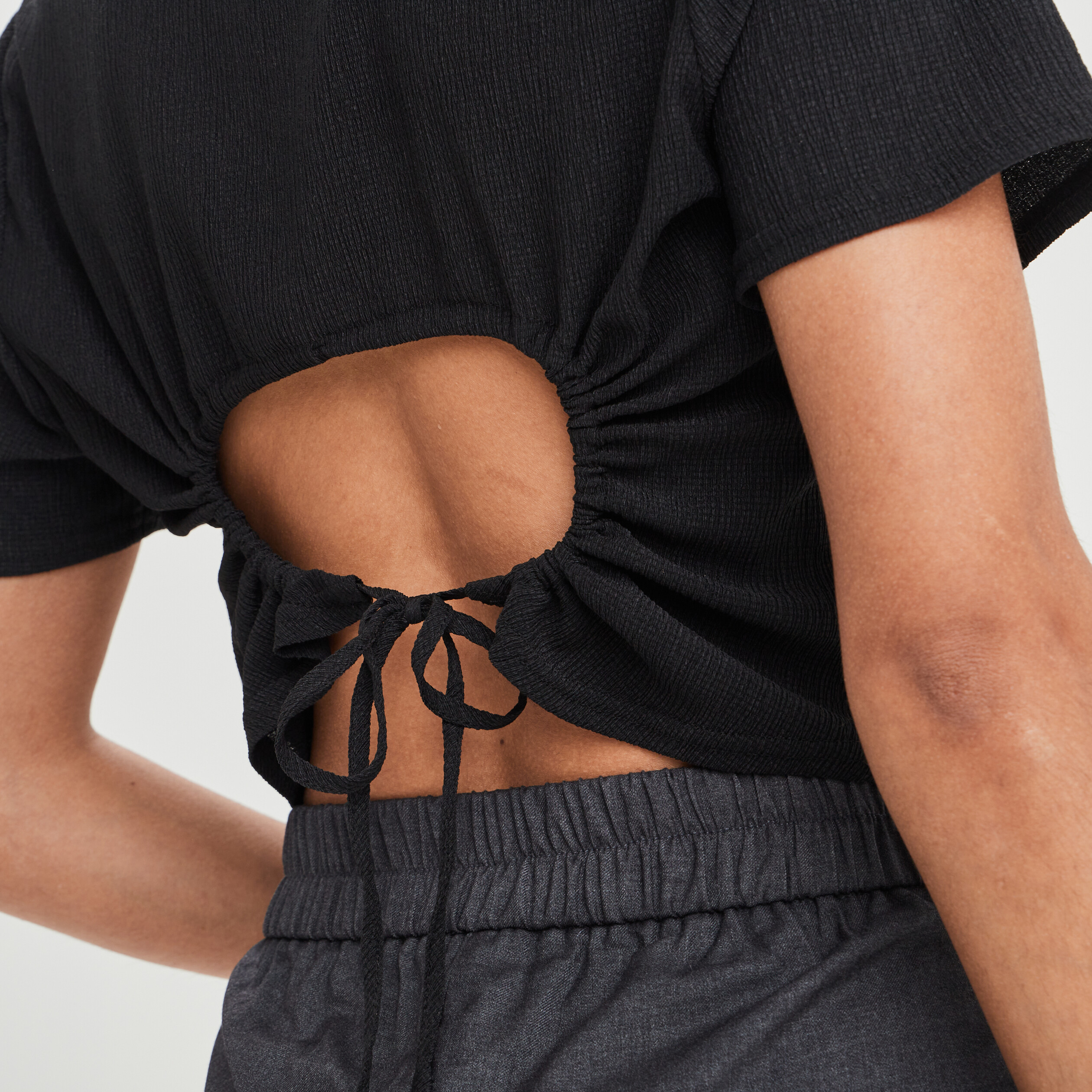 T-shirt manches courtes noir femme | La Halle