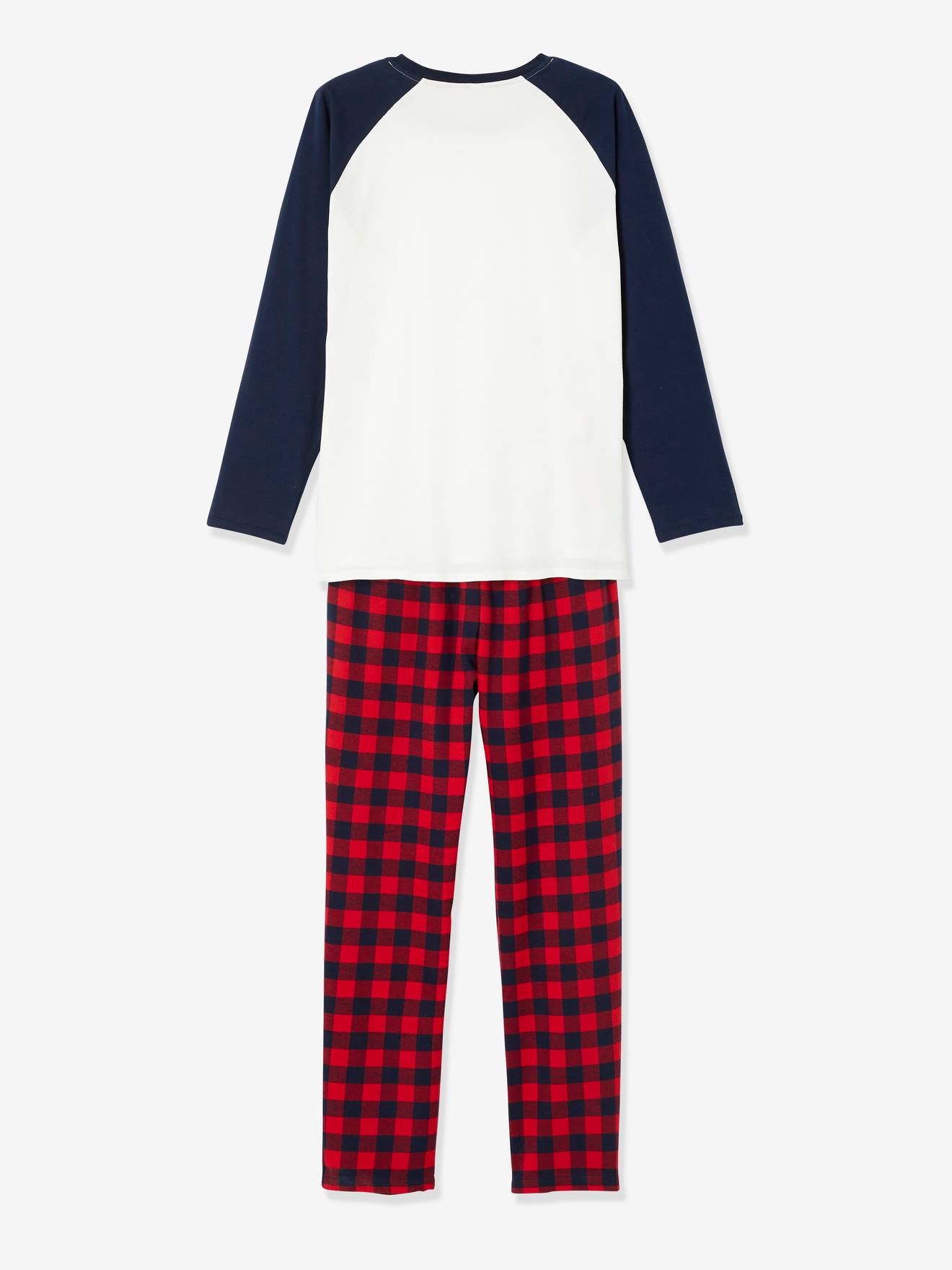 Pyjama Noël homme / Pyjama famille beige / carreaux