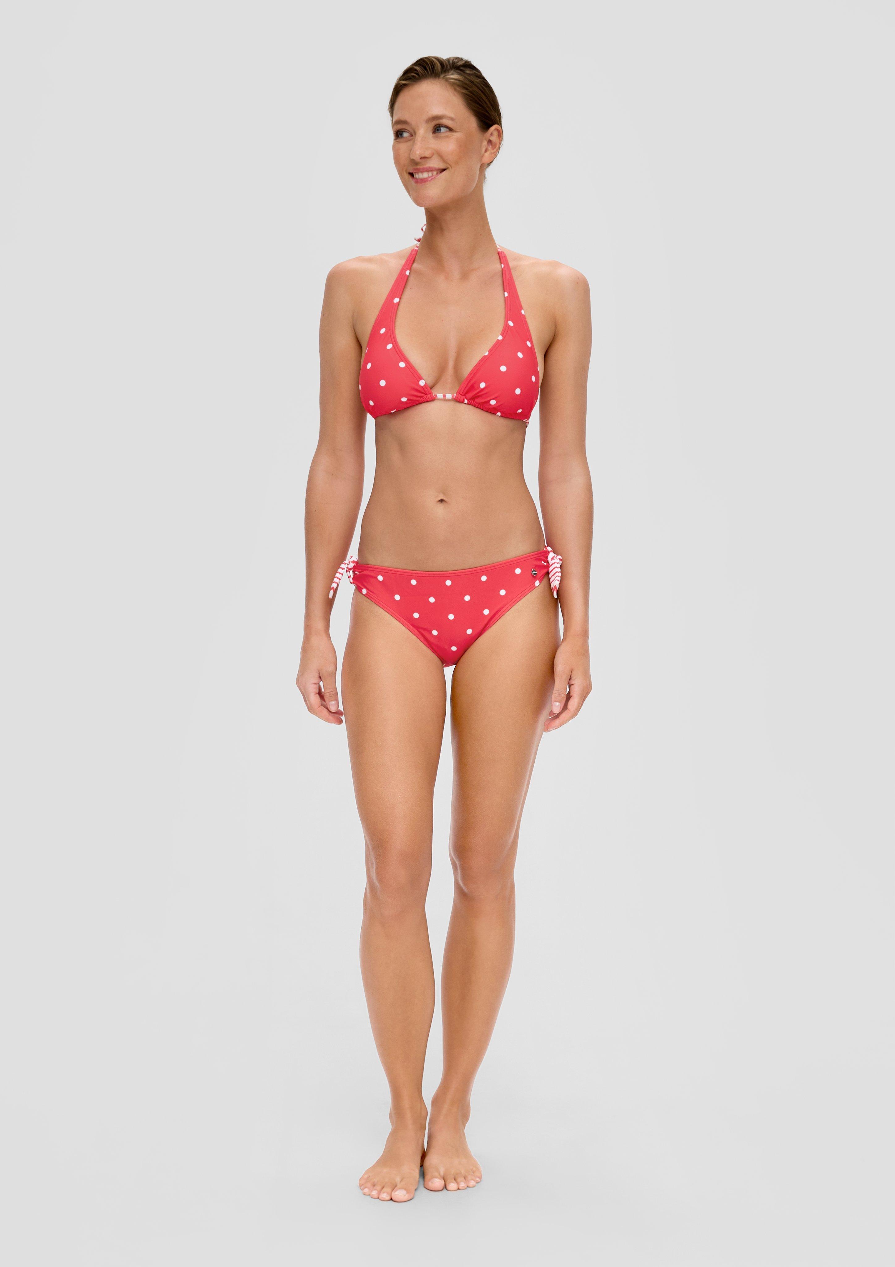 Gepunktete Bikinihose mit seitlichem Schleifen-Detail  6009070-30M1