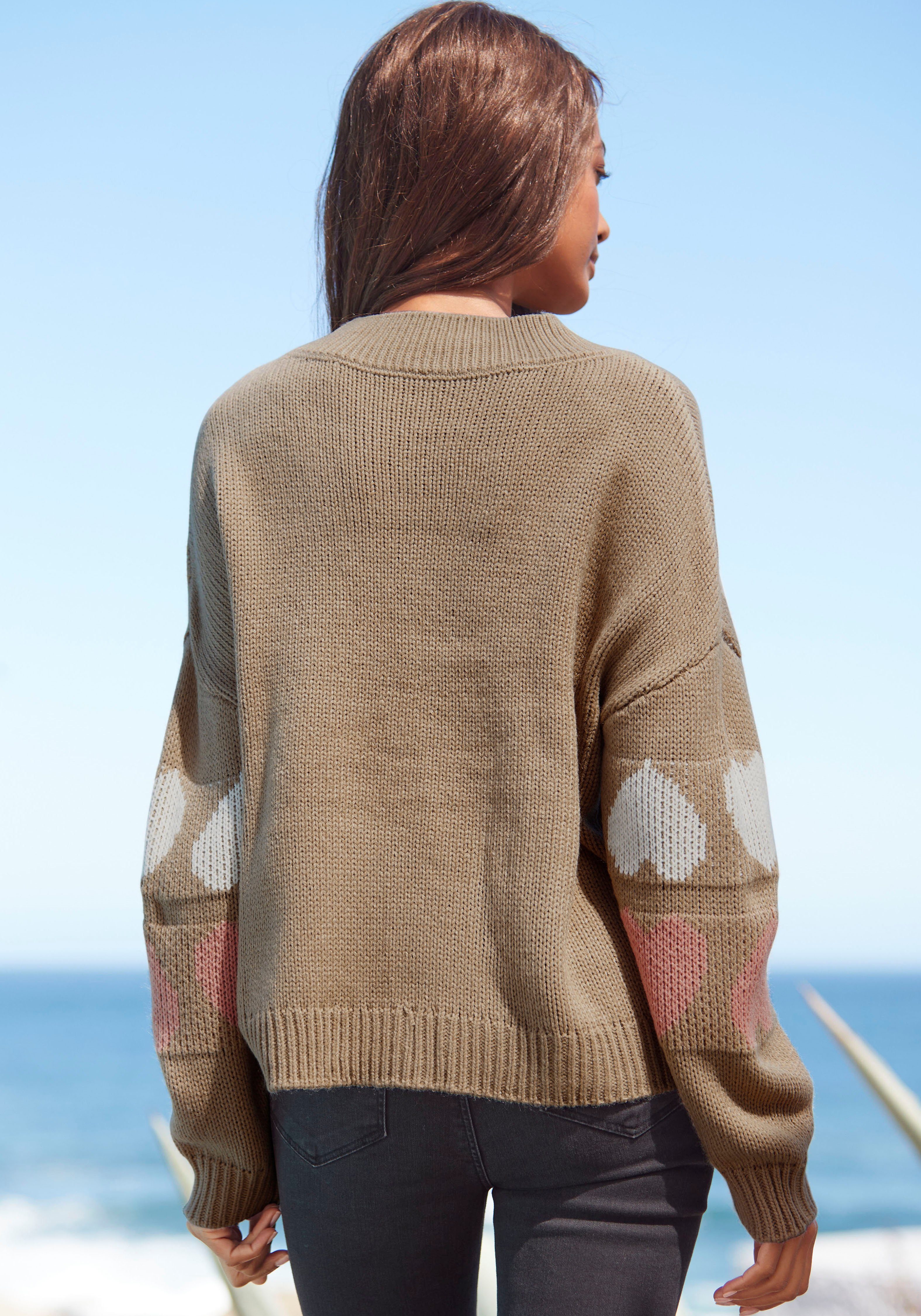 Vivance Strickpullover mit Herzchenmuster