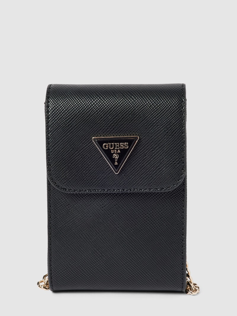 Crossbody Bag mit Label-Detail in schwarz
