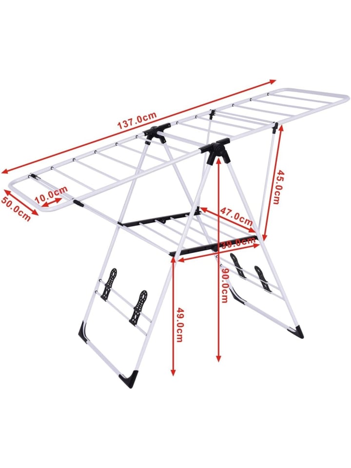 COSTWAY Wäscheständer klappbar in Weiß günstig kaufen onesize
