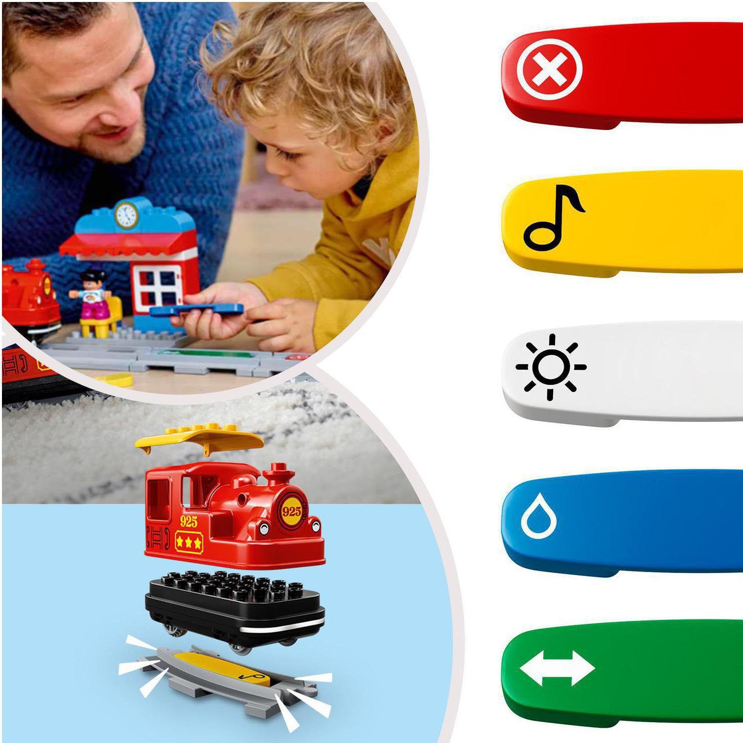 LEGO® Konstruktionsspielsteine Dampfeisenbahn (10874), LEGO® DUPLO® Town, (59 St)