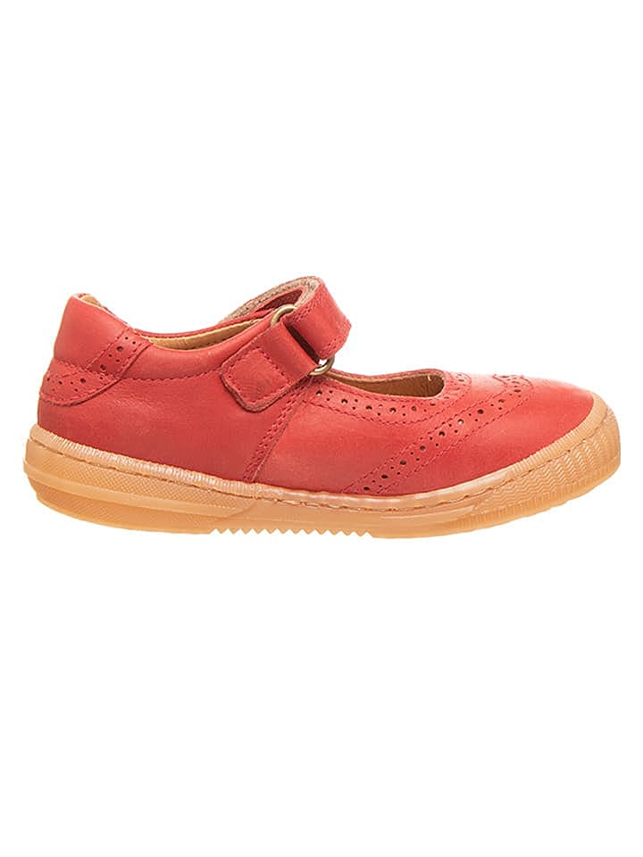 POM POM Leder-Spangenballerinas in Rotbraun günstig kaufen 31