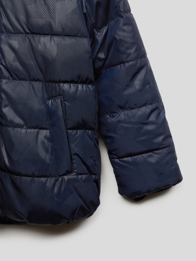Steppjacke mit Kapuze in marineblau