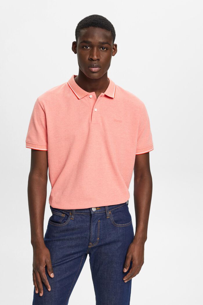 Pikee-Poloshirt mit Streifendetails