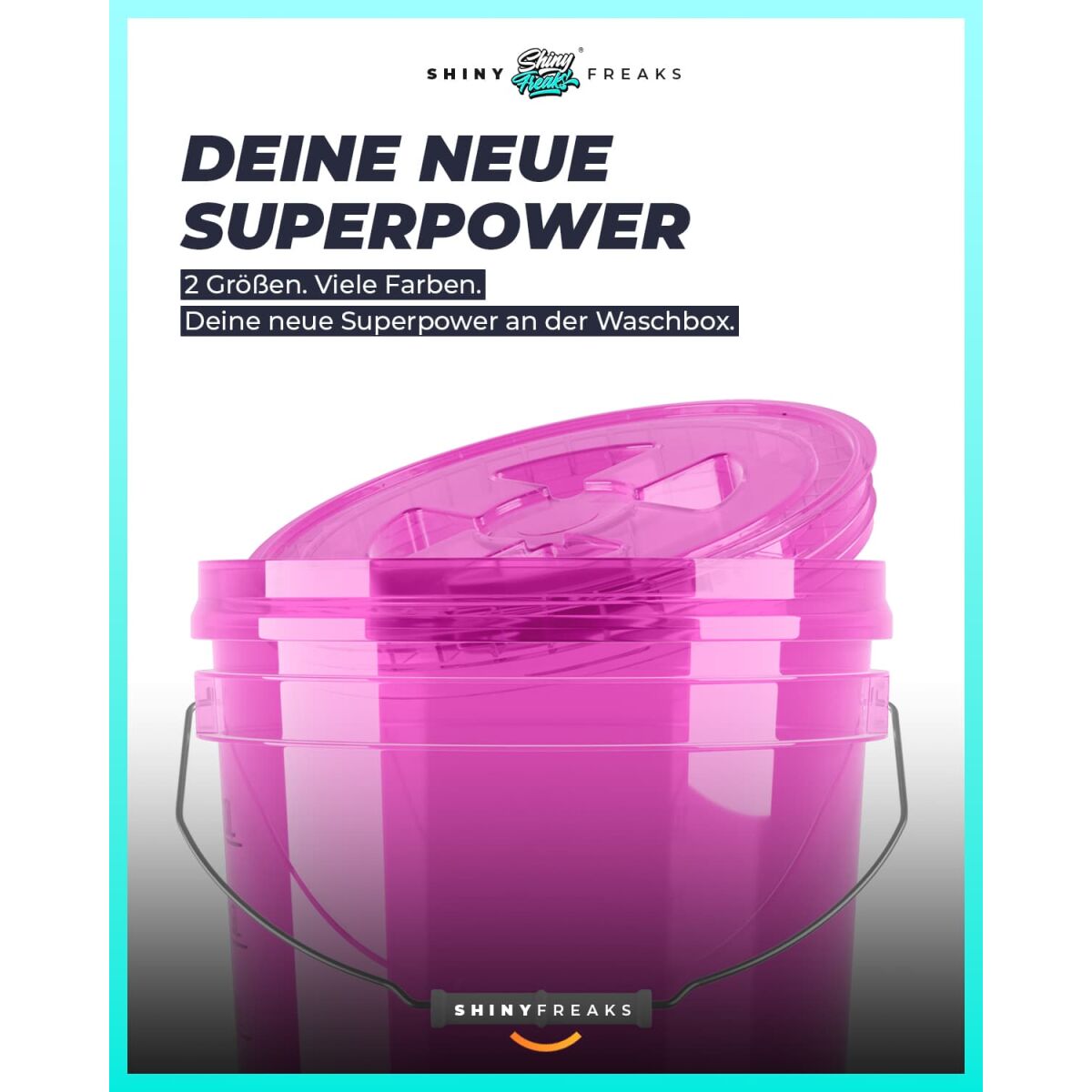 chemicalworkz Performance Buckets Wascheimer mit Deckel clear pink 3,5GAL