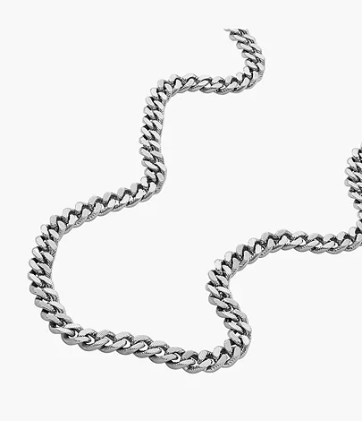 Fossil Kette Harlow Linear Texture Chain Edelstahl