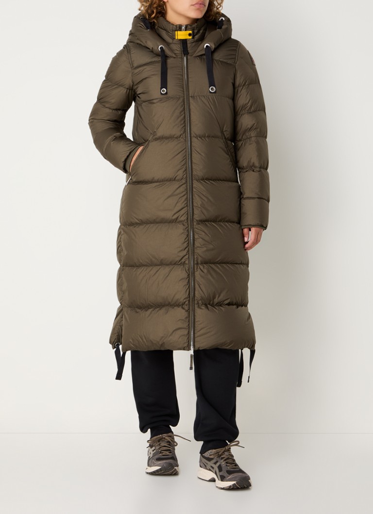 Giacca lunga Parajumpers Panda con imbottitura in piuma e cappuccio.