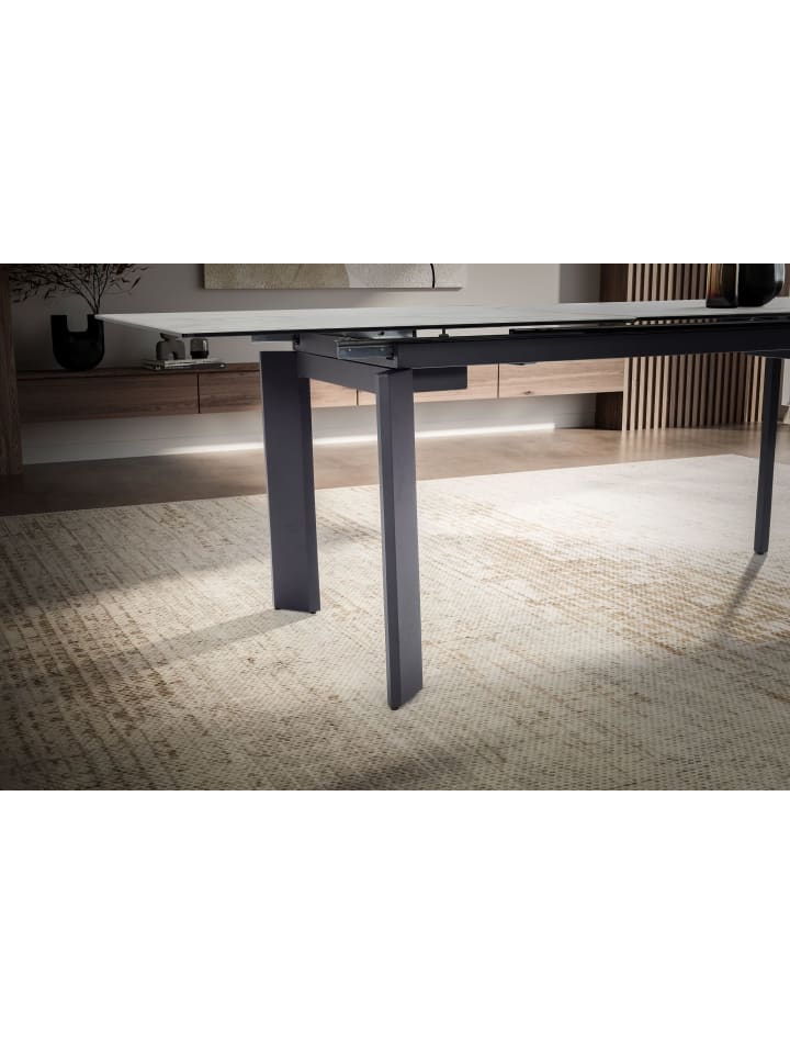 KADIMA DESIGN Esstisch ausziehbar groß, Marmor-Optik, Keramik-Glasplatte in Weiß-Schwarz günstig kaufen onesize