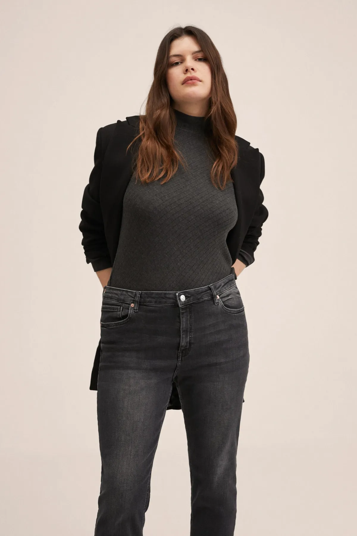 MANGO  Jeans - Grau - Skinny