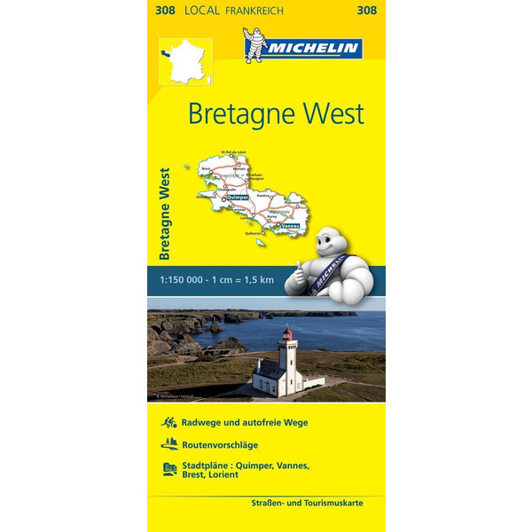 Michelin Bretagne West - Straßenkarte